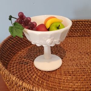 Vintage Westmoreland Milk Glass Pedestal Compote